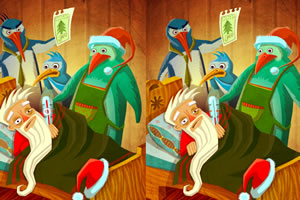 圣诞企鹅找不同