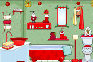 圣诞节布置浴室