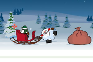 圣诞老人打雪仗