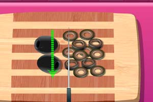 美味的心形披萨