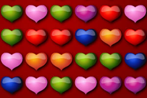 彩色爱心对对碰