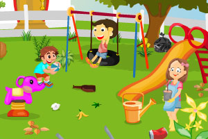 清理儿童游乐园