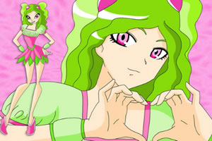 卡通美少女拼图