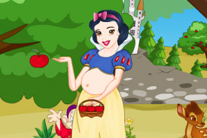 孕妇白雪公主受伤