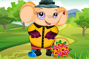 装扮可爱的小象