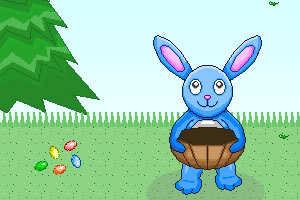 小兔子接糖果