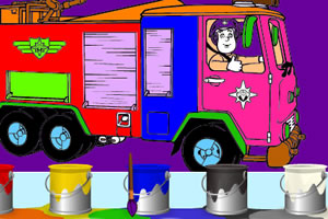 为消防车上色