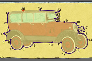 连线画交通工具