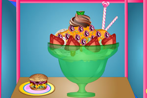 装饰可口冰淇淋