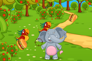 笑脸汉堡食物大战