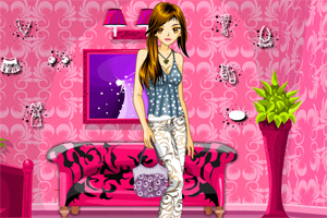 时尚印花连衣裙