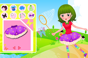 捕捉蝴蝶的女孩