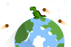 小恐龙躲避陨石