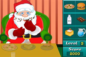 喂圣诞老人吃东西