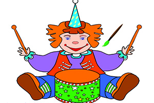 学习为小孩填色