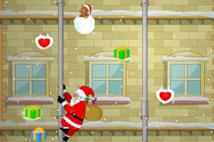 圣诞老人爬水管