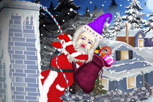 屋顶上的圣诞老人