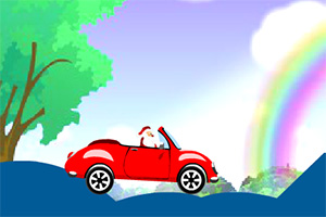 圣诞老人驾跑车