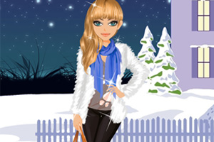 打扮冬季时尚女孩