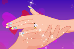 情人节指甲彩绘