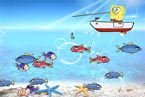 海绵宝宝钓鱼