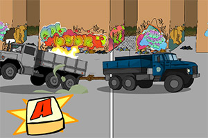 大卡车拔河比赛