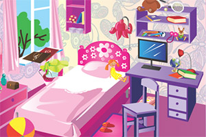 女儿的房间找东西