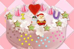 美味的圣诞大蛋糕