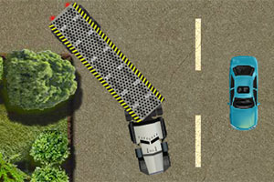 驾驶大卡车停车