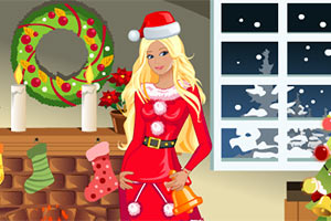圣诞女孩的娃娃装