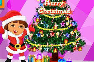朵拉布置圣诞树