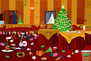 派对后清理房间