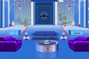 蓝色宽敞客厅逃脱