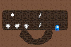 蓝色小怪吃钻石选关版