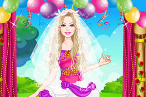 芭比多彩新娘装