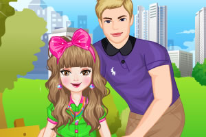 父亲带女儿骑车