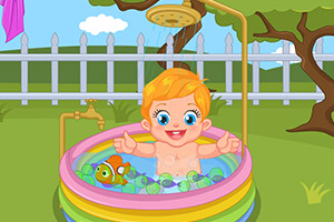 宝贝莉莉花园洗澡