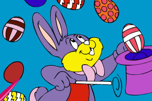 为魔术兔子上色