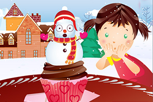 雪人纸杯蛋糕