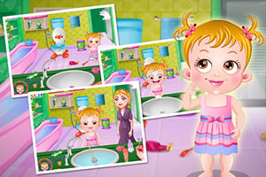 可爱宝贝浴室清洁