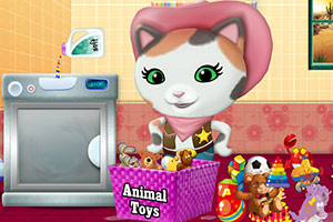 警长卡莉洗玩具