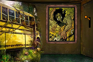 逃出破旧的房子