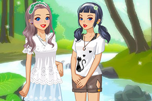 森林里可爱姐妹