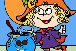 女巫万圣节上色