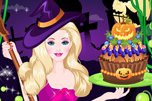芭比制作万圣节蛋糕