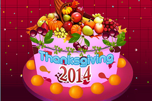 美味的感恩节蛋糕