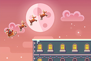 房顶上的圣诞老人