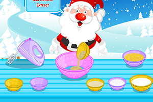 制作圣诞老人蛋糕