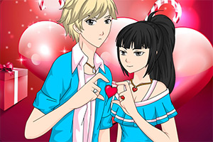 小情侣过情人节