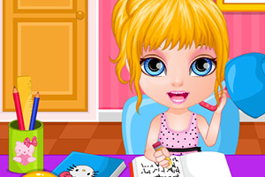 芭比宝贝写作业偷懒